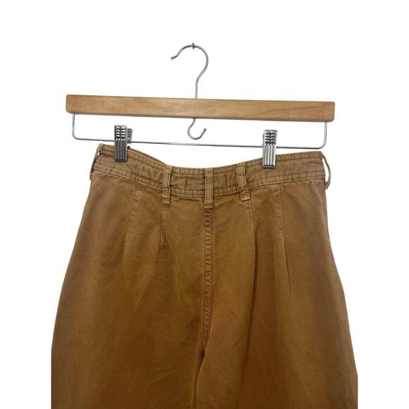 We The Free Canvas Wide Leg Pants Womens Size 25 Khaki Brown Boho High Rise - Picture 6 of 8